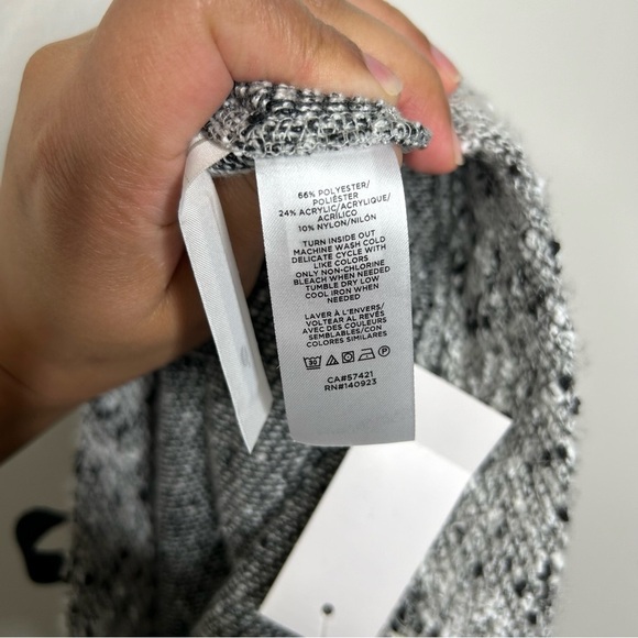 Lou & Grey Black and Gray Mini Pencil Skirt with Tie Front - Picture 5 of 7